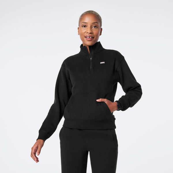 Women's Black Off-Shift ¼ Zip - Sweatshirt™