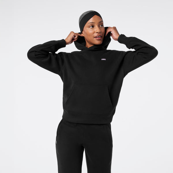 Women's Black Off-Shift - Hoodie Sweatshirt™