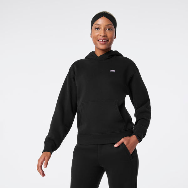 Women's Black Off-Shift - Hoodie Sweatshirt™
