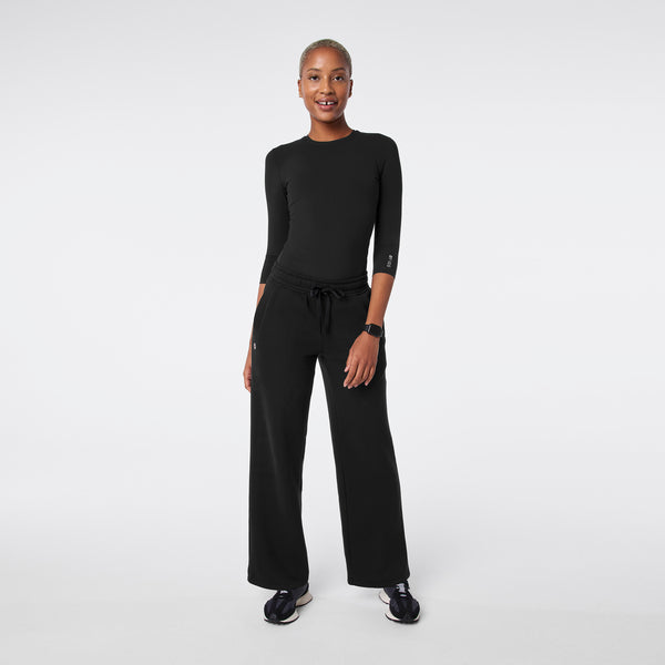 Women's Black Off-Shift Wide-Leg - Sweatpant™