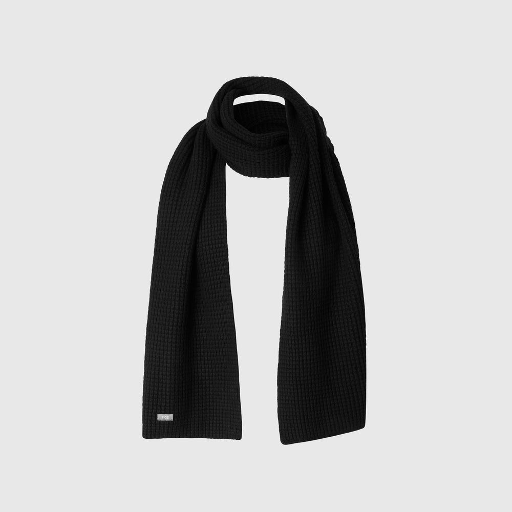 Black Waffle Scarf