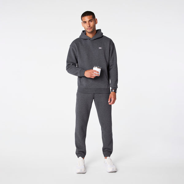 Men's Charcoal Heather Grey Off-Shift - Hoodie Sweatshirt™