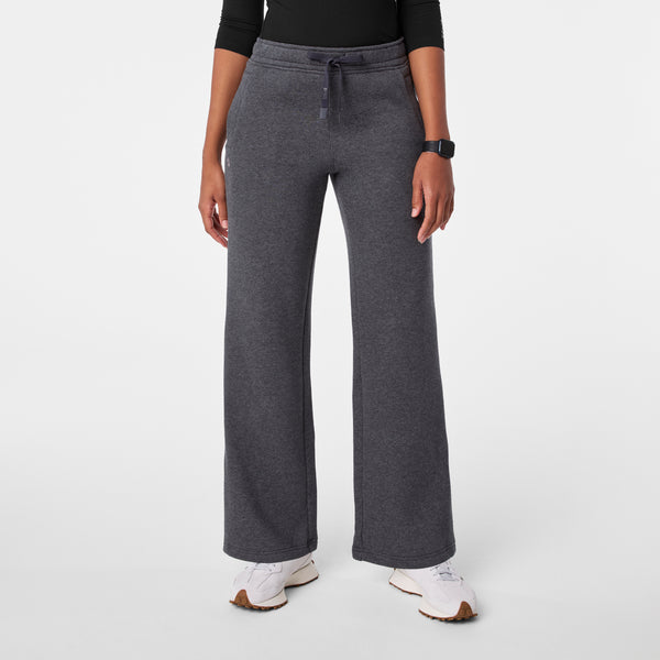 Women's Charcoal Heather Grey Off-Shift Wide-Leg - Sweatpant™