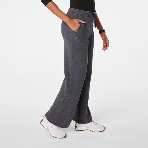 Women's Charcoal Heather Grey Off-Shift Wide-Leg - Sweatpant™