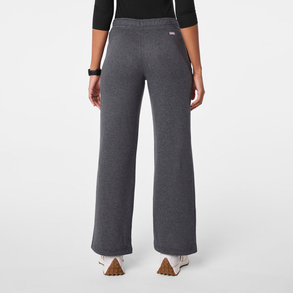 Women's Charcoal Heather Grey Off-Shift Wide-Leg - Sweatpant™