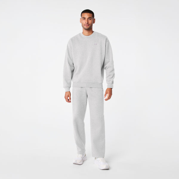 Men's Heather Grey Off-Shift Relaxed - Crewneck Sweatshirt™