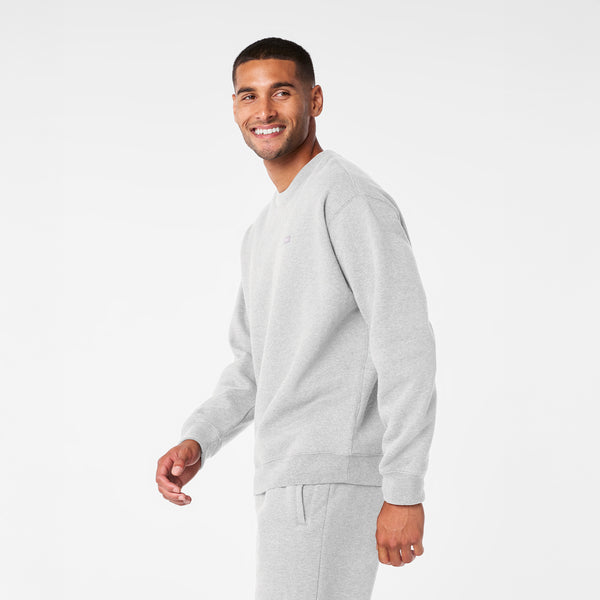 Men's Heather Grey Off-Shift Relaxed - Crewneck Sweatshirt™