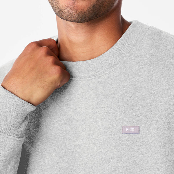 Men's Heather Grey Off-Shift Relaxed - Crewneck Sweatshirt™