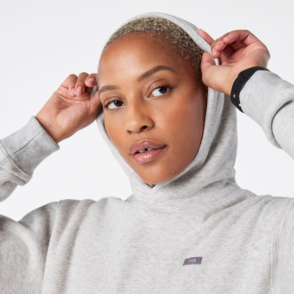 Women's Heather Grey Off-Shift - Hoodie Sweatshirt™