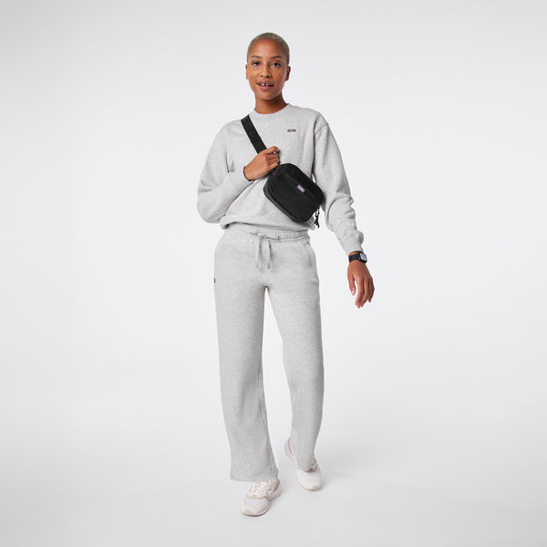 Women's Heather Grey Off-Shift Relaxed - Crewneck Sweatshirt™