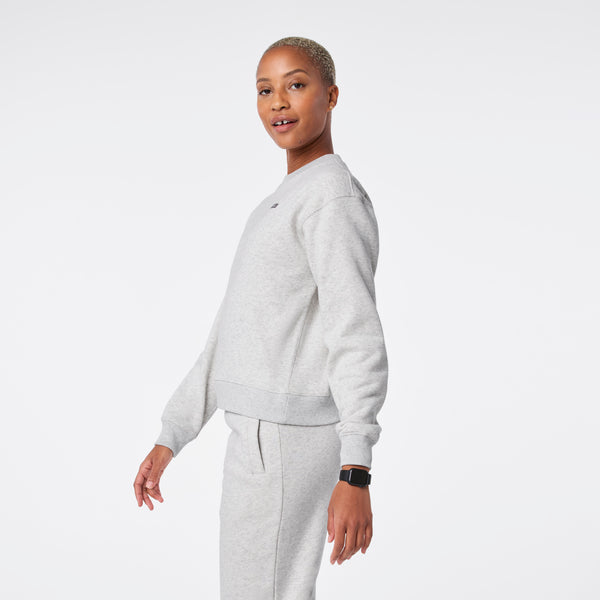 Women's Heather Grey Off-Shift Relaxed - Crewneck Sweatshirt™