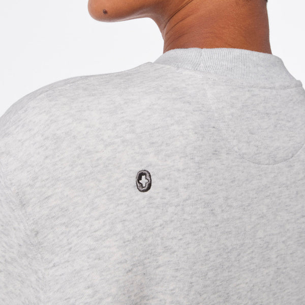 Women's Heather Grey Off-Shift Relaxed - Crewneck Sweatshirt™