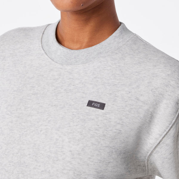 Women's Heather Grey Off-Shift Relaxed - Crewneck Sweatshirt™