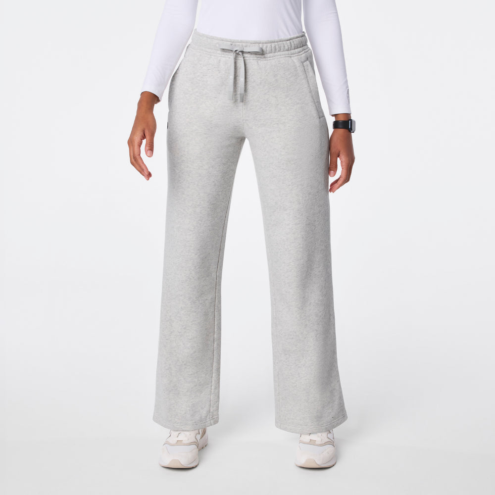 Women's Heather Grey Off-Shift Wide-Leg - Sweatpant™