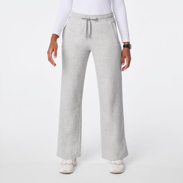 Women's Heather Grey Off-Shift Wide-Leg - Sweatpant™