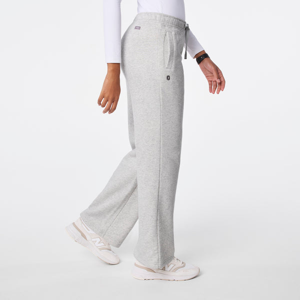 Women's Heather Grey Off-Shift Wide-Leg - Sweatpant™