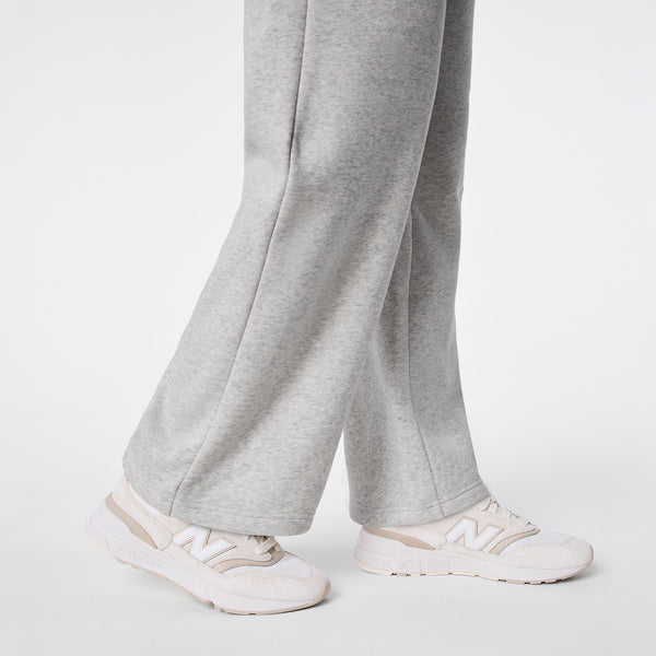 Women's Heather Grey Off-Shift Wide-Leg - Sweatpant™