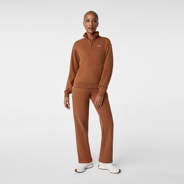 Women's Mocha Off-Shift ¼ Zip - Sweatshirt™