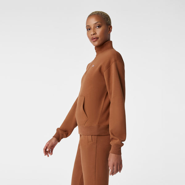 Women's Mocha Off-Shift ¼ Zip - Sweatshirt™