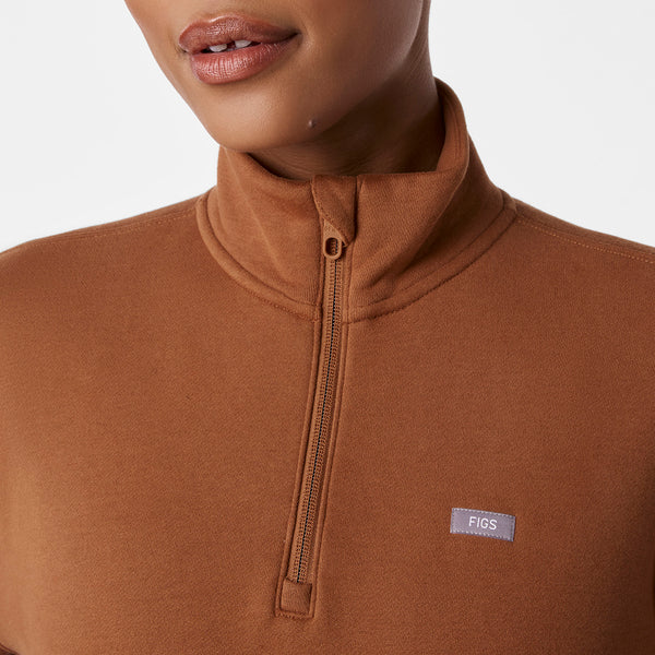 Women's Mocha Off-Shift ¼ Zip - Sweatshirt™