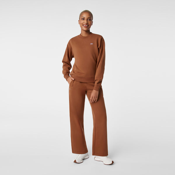 Women's Mocha Off-Shift Relaxed - Crewneck Sweatshirt™