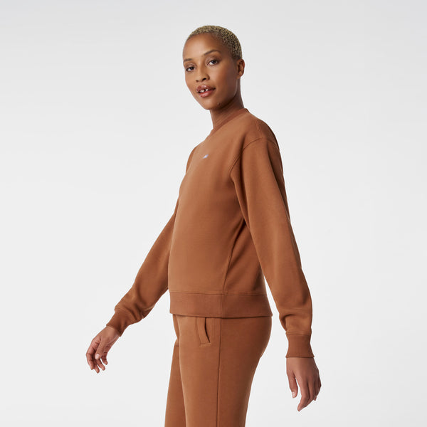Women's Mocha Off-Shift Relaxed - Crewneck Sweatshirt™