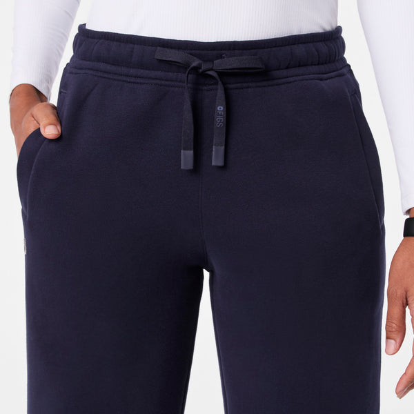 Women's Navy Hampton Wide-Leg Sweatpants