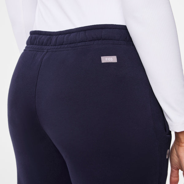 Women's Navy Hampton Wide-Leg Sweatpants