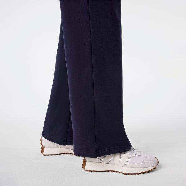 Women's Navy Hampton Wide-Leg Sweatpants