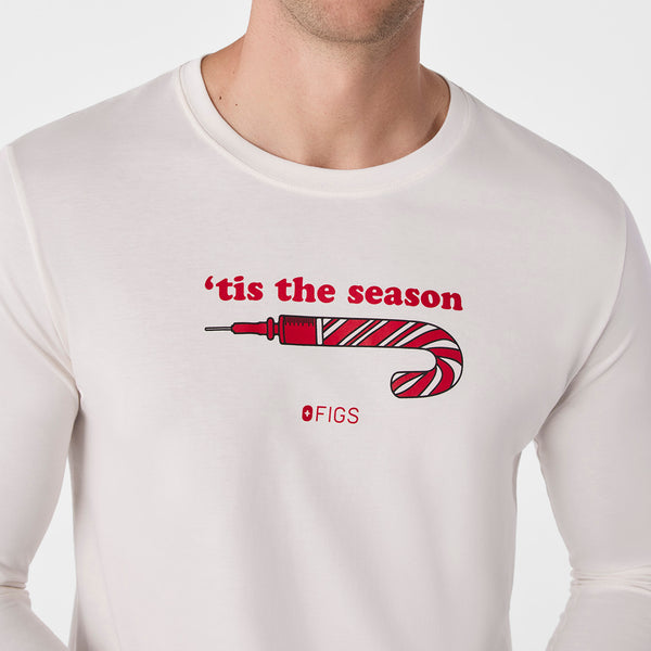 Men's Off White Tis The Season - Long-Sleeve Underscrub