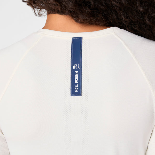 Women's Off White FIGS x Team USA Salta  - Long-Sleeve Underscrub