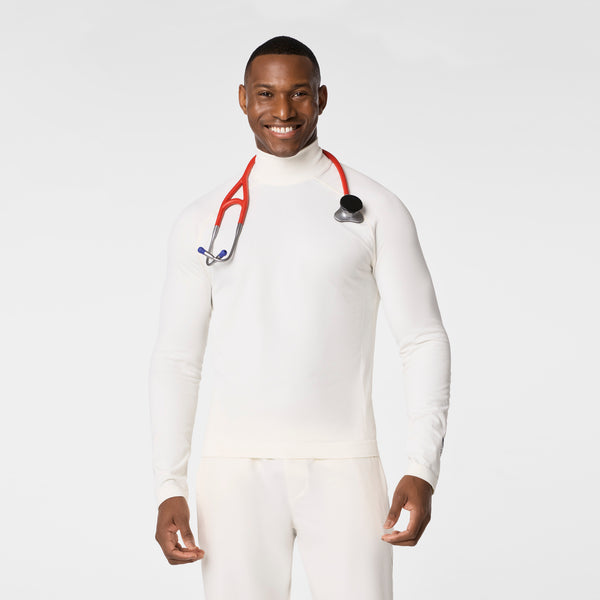Men's Off White FIGS x Team USA Mock-Neck - Long-Sleeve Underscrub
