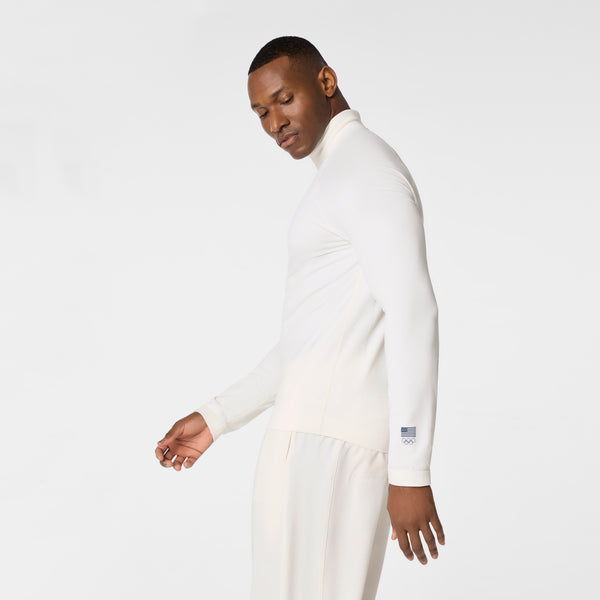 Men's Off White FIGS x Team USA Mock-Neck - Long-Sleeve Underscrub