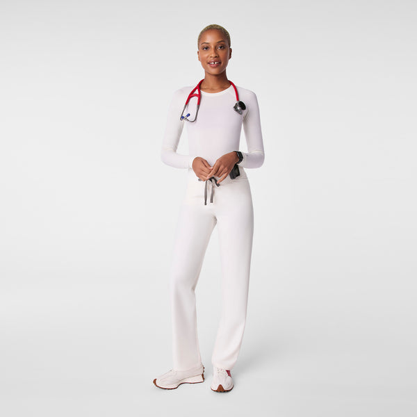 Women's Off White Salta Shimmer Seamless - Long-Sleeve Underscrub