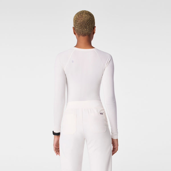 Women's Off White Salta Shimmer Seamless - Long-Sleeve Underscrub