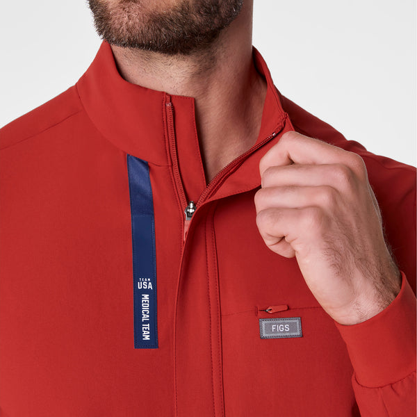 Men's Team USA Red FIGS x Team USA FIBREx Mock-Neck - Scrubjumpsuit™
