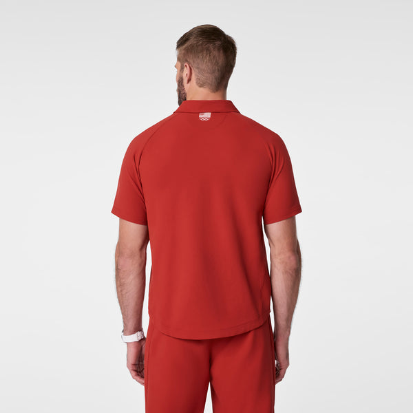 Men's Team USA Red FIGS x Team USA FIBREx Polo - Scrub Top