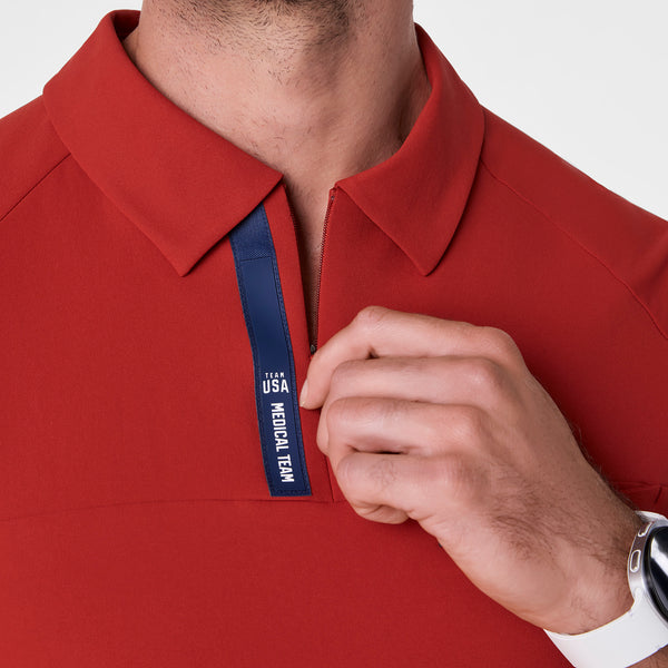Men's Team USA Red FIGS x Team USA FIBREx Polo - Scrub Top