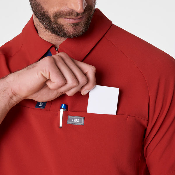 Men's Team USA Red FIGS x Team USA FIBREx Polo - Scrub Top
