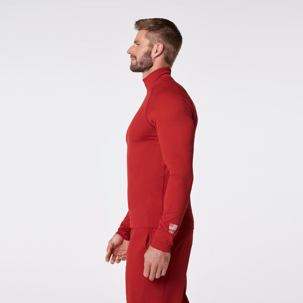 Men's Team USA Red FIGS x Team USA Mock-Neck - Long-Sleeve Underscrub