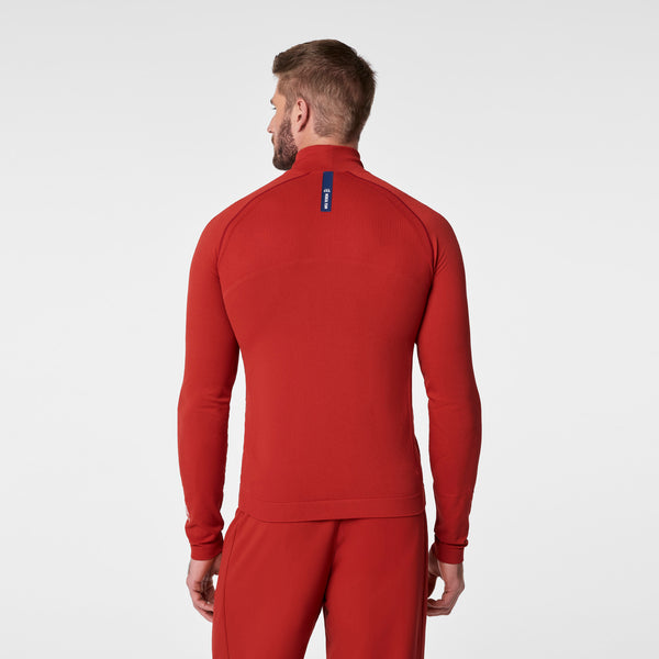 Men's Team USA Red FIGS x Team USA Mock-Neck - Long-Sleeve Underscrub