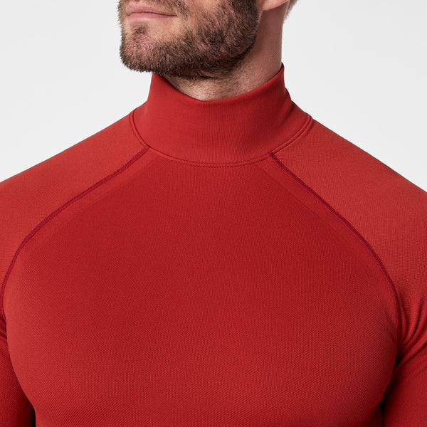Men's Team USA Red FIGS x Team USA Mock-Neck - Long-Sleeve Underscrub