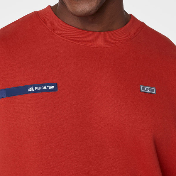 Men's Team USA Red FIGS x Team USA Crewneck Sweatshirt
