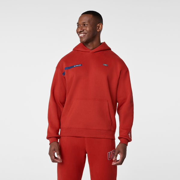 Men's Team USA Red FIGS x Team USA Hoodie Sweatshirt
