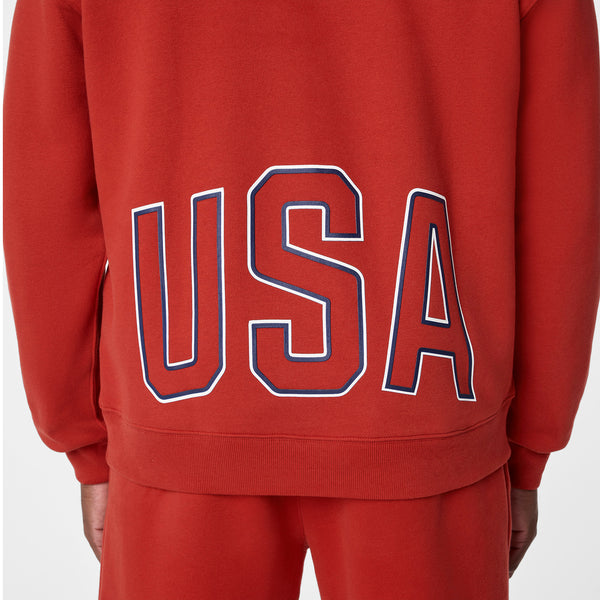 Men's Team USA Red FIGS x Team USA Hoodie Sweatshirt
