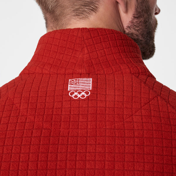 Men's Team USA Red FIGS x Team USA Fleece ¼ Zip Top™
