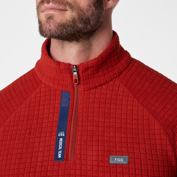 Men's Team USA Red FIGS x Team USA Fleece ¼ Zip Top™
