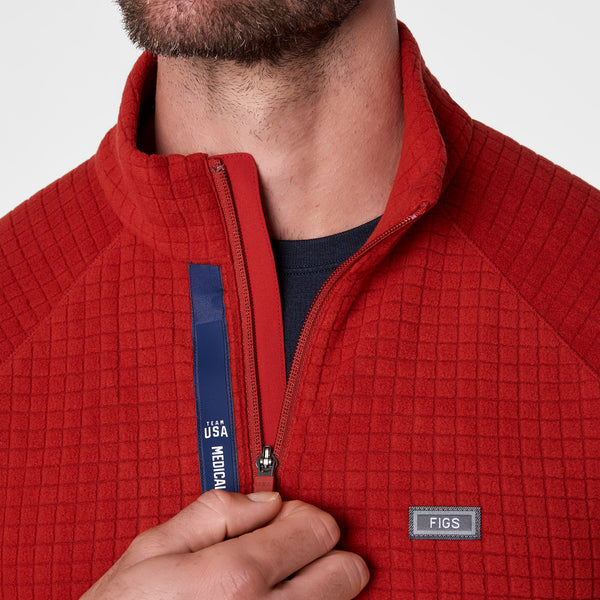Men's Team USA Red FIGS x Team USA Fleece ¼ Zip Top™