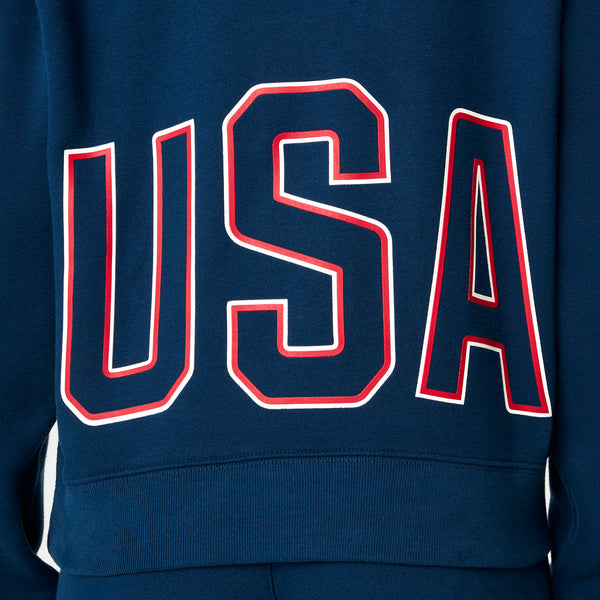 Women's Team USA Blue FIGS x Team USA Crewneck Sweatshirt