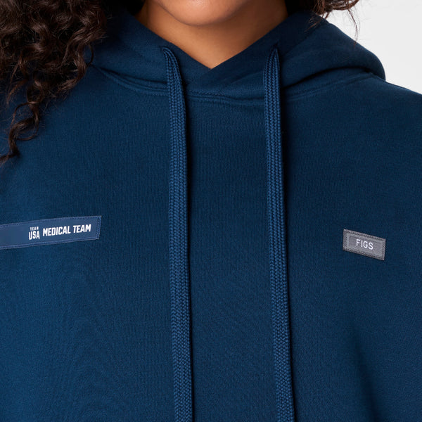 Women's Team USA Blue FIGS x Team USA Oversized Hoodie Sweatshirt